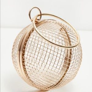 Gold Cage Sphere Clutch- One Size - Brand New !